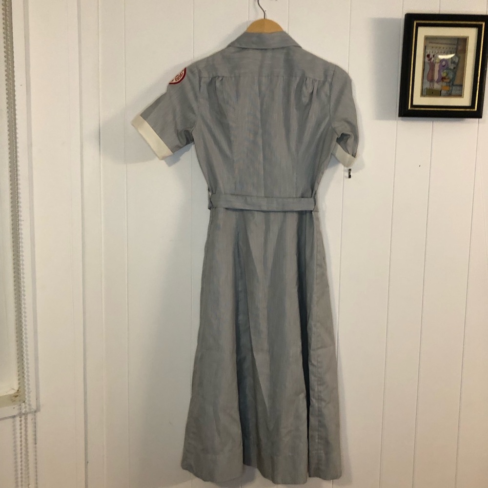 Vintage American Red Cross Volunteer Uniform Dress 40's/50's Size 12 - Picture 8 of 13